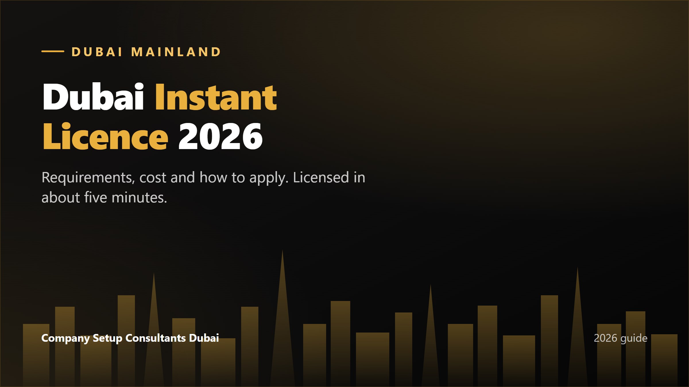 Dubai instant license 2026 requirements, cost and how to apply for a DET mainland trade licence