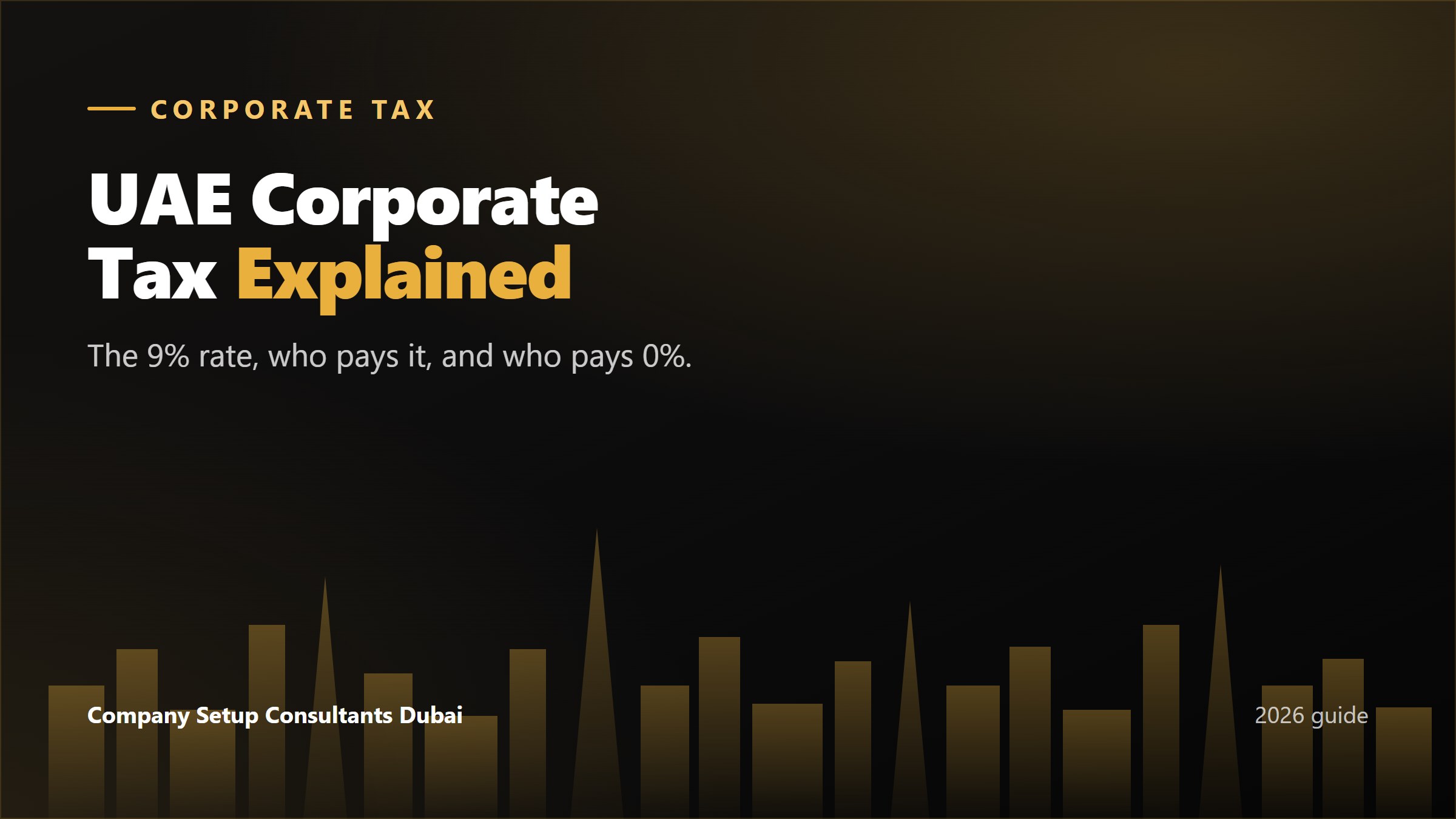 UAE corporate tax explained: 9% rate above AED 375,000 threshold